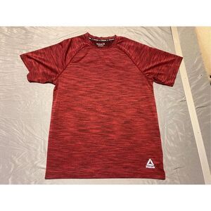 Reebok Shirt Mens Small Red Athletic Gym Tee